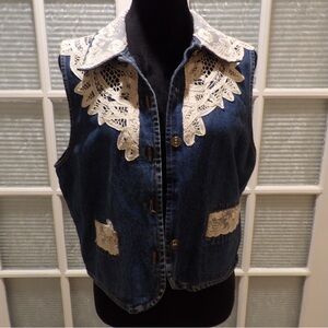 Vintage Cactus Junction Denim Vest